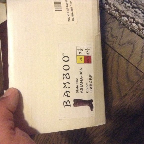 Bamboo oxblood knee high boots 7.5 - Picture 2 of 4